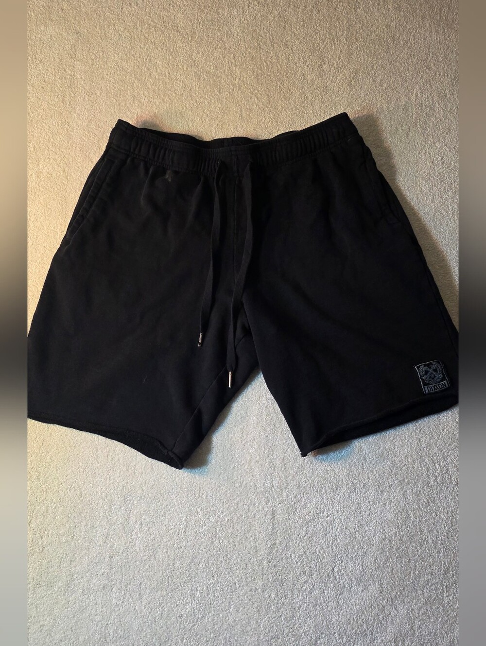 Dixxon Fleece Pull On Shorts Black Drawstring Logo Mens XL